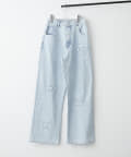 NICE CLAUP / OLIVE des OLIVE OUTLET(ナイスクラップ  / オリーブ デ オリーブ アウトレット) 【春の新作】デニム花パッチワークパンツ