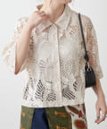 Remind me and forever(リマインドミーアンドフォーエバー) 【春夏トレンドキーワード/lace】ショート丈レースシャツ