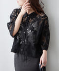 Remind me and forever(リマインドミーアンドフォーエバー) 【春夏トレンドキーワード/lace】ショート丈レースシャツ