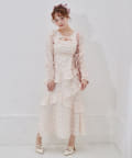 one after another NICE CLAUP(ワンアフターアナザー ナイスクラップ) 【推し活collection】シャーリングリボンワンピース
