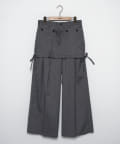 CIAOPANIC(チャオパニック) 【AïE/エーアイイー】TUCKED WIDE APRON PANT － PE/R SERGE