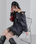 NICE CLAUP / OLIVE des OLIVE OUTLET(ナイスクラップ  / オリーブ デ オリーブ アウトレット) 【春の新作】【OUTLET限定】２ＷＡＹスウェットミニワンピース