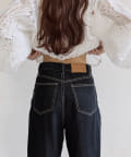 Thevon.(ゼヴォン) 【Yuna企画】ハイウエストストレートデニムパンツ