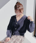 NICE CLAUP / OLIVE des OLIVE OUTLET(ナイスクラップ  / オリーブ デ オリーブ アウトレット) 【春の新作】キラキラリボンカーディガン