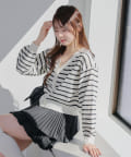 NICE CLAUP / OLIVE des OLIVE OUTLET(ナイスクラップ  / オリーブ デ オリーブ アウトレット) 【春の新作】キラキラリボンカーディガン