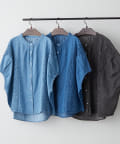 Remind me and forever(リマインドミーアンドフォーエバー) 【2025 Spring/Summer】スモッキングデニムシャツ