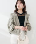 natural couture(ナチュラルクチュール) フード付きショートマンパ