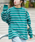 CIAOPANIC TYPY(チャオパニックティピー) 【ユニセックス】ビックシルエットアソートボーダーTシャツ