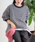 CIAOPANIC TYPY(チャオパニックティピー) 【ユニセックス】ビックシルエットアソートボーダーTシャツ