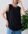 CIAOPANIC TYPY(チャオパニックティピー) 【ユニセックス】接触冷感テレコリブノースリーブタンクトップ