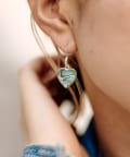 ear PAPILLONNER(イア パピヨネ) 《スターリングシルバー使用》ハートシェルピアス