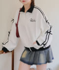 NICE CLAUP / OLIVE des OLIVE OUTLET(ナイスクラップ  / オリーブ デ オリーブ アウトレット) 【春の新作】【MARCHES】ライン＆リボンジャージ