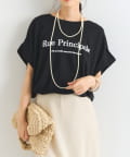 un dix cors(アンディコール) 《綿100％・洗練された雰囲気》シルケットボックス発砲プリントTシャツ