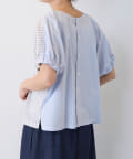 BEARDSLEY(ビアズリー) ストライプコンビ前後ブラウス