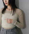 OUTLET(アウトレット) 【Kastane】シアーチュールポップコーンTEE