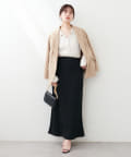 natural couture(ナチュラルクチュール) 【WEB限定】osonoカットソージャガードゆるマーメイドスカート
