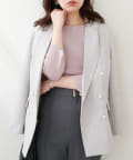 natural couture(ナチュラルクチュール) 【WEB限定】osonoパール釦テーラードジャケット