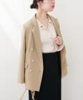 natural couture(ナチュラルクチュール) 【WEB限定】osonoパール釦テーラードジャケット
