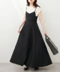 natural couture(ナチュラルクチュール) 【お気に入り総選挙4位！】osonoアシメカシュクールリボンキャミワンピース
