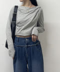 -goocy-(グーシー) ドレープオフショルTシャツ