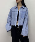 -goocy-(グーシー) チュール被せショートシャツ