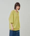 OUTLET(アウトレット) 【Kastane】【WHIMSIC】スキッパーネックジャガードニットプルオーバー