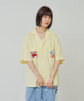 OUTLET(アウトレット) 【Kastane】【WHIMSIC】ワッペン付きオープンカラーシャツ