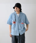 OUTLET(アウトレット) 【Kastane】【WHIMSIC】ワッペン付きオープンカラーシャツ