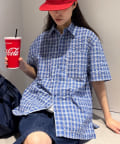 CIAOPANIC TYPY(チャオパニックティピー) 【UNISEX】ポコポコチェック半袖シャツ