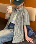 CIAOPANIC TYPY(チャオパニックティピー) 【UNISEX】ポコポコチェック半袖シャツ