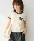 RIVE DROITE(リヴドロワ) 【キャッチーなロゴが◎】リンガーロゴTee
