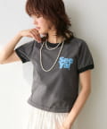 RIVE DROITE(リヴドロワ) 【キャッチーなロゴが◎】リンガーロゴTee