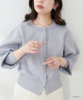【完売品/新品】miffyコラボ　miffy金釦付きポリニットカーデ　ミッフィー miffyコラボ】miffy金釦付きポリニットカーデ | natural couture