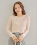 完売カラーWEB限定再販】スカラップクルーカーディガン | Chico