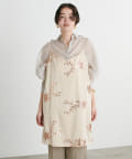 LARUTA(ラルータ) フラワースパンコール刺繍チュニックワンピース【MAOプロデュース】