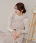 NICE CLAUP / OLIVE des OLIVE OUTLET(ナイスクラップ  / オリーブ デ オリーブ アウトレット) 肩ひもフリルプリーツジャンスカ