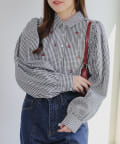 NICE CLAUP / OLIVE des OLIVE OUTLET(ナイスクラップ  / オリーブ デ オリーブ アウトレット) 【春の新作】チェリー刺しゅうブラウス