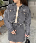 【新品】カットオフショートGジャン　グレー Chico】カットオフショートGジャン | OUTLET(アウトレット