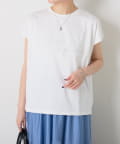 COLLAGE GALLARDAGALANTE(コラージュ ガリャルダガランテ) 【キレイめTシャツ】モール刺繍フレンチTシャツ
