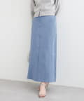 natural couture(ナチュラルクチュール) スーパーストレッチスリット付きスカート