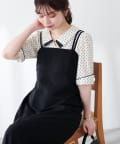 natural couture(ナチュラルクチュール) 【WEB限定】osono配色重ね衿三角カフスブラウス
