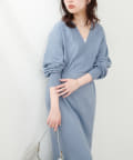 natural couture(ナチュラルクチュール) 2WAYデザイン切替裏毛ワンピース