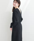 natural couture(ナチュラルクチュール) 2WAYデザイン切替裏毛ワンピース