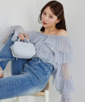one after another NICE CLAUP(ワンアフターアナザー ナイスクラップ) 2WAYチュールトップス