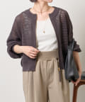 Jena　espace merveilleux(ジェナ　エスパスメルヴェイユ) メッシュニットブルゾン