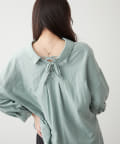 NICE CLAUP / OLIVE des OLIVE OUTLET(ナイスクラップ  / オリーブ デ オリーブ アウトレット) 【RMAF】【人気デザイン】後ろレースアップタケノコタックブラウス