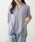 NICE CLAUP / OLIVE des OLIVE OUTLET(ナイスクラップ  / オリーブ デ オリーブ アウトレット) 【RMAF】【人気デザイン】後ろレースアップタケノコタックブラウス
