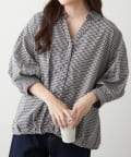 NICE CLAUP / OLIVE des OLIVE OUTLET(ナイスクラップ  / オリーブ デ オリーブ アウトレット) 【RMAF】【人気デザイン】後ろレースアップタケノコタックブラウス
