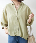 NICE CLAUP / OLIVE des OLIVE OUTLET(ナイスクラップ  / オリーブ デ オリーブ アウトレット) 【RMAF】【人気デザイン】後ろレースアップタケノコタックブラウス