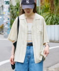 CIAOPANIC TYPY(チャオパニックティピー) 【ユニセックスで着れる】リネンレーヨンオープンカラー半袖シャツ